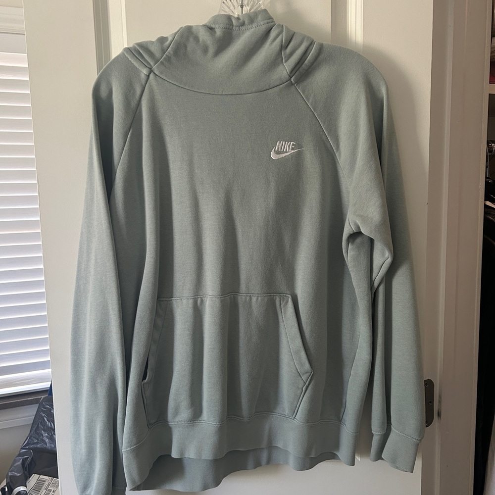 Light blue Nike mock neck hoodie women’s M